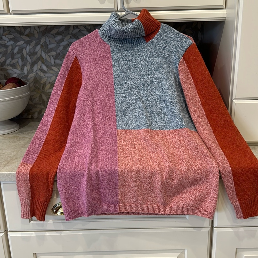 Sundance Women’s Patchwork Turtleneck Sweater